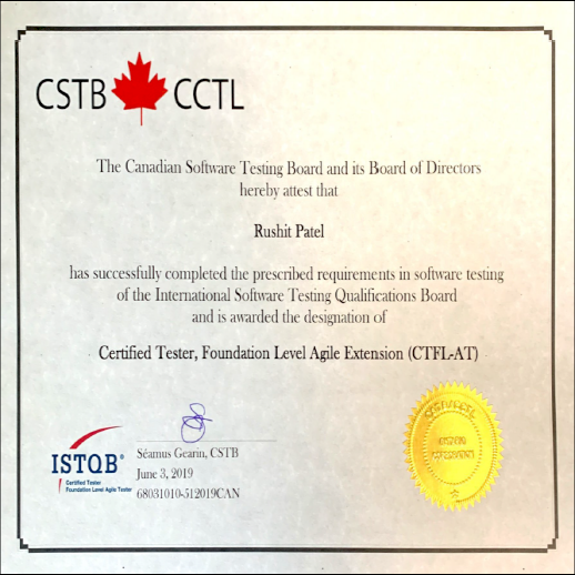 ISTQB Certified Agile Tester