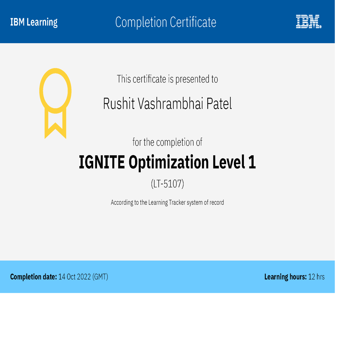 IGNITE Optimization Level 1