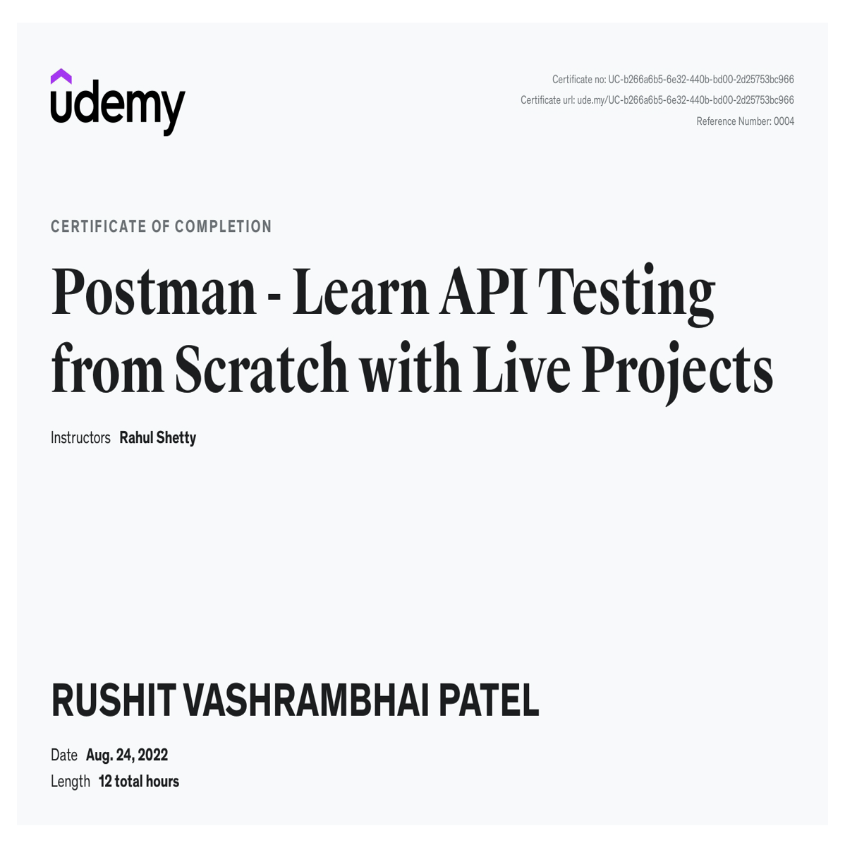 Postman API Testing