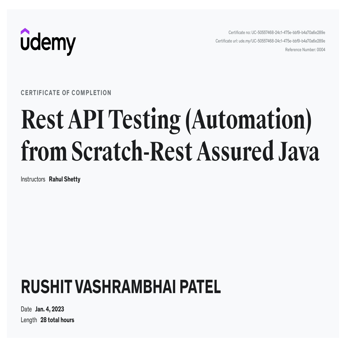 REST API Automation Testing