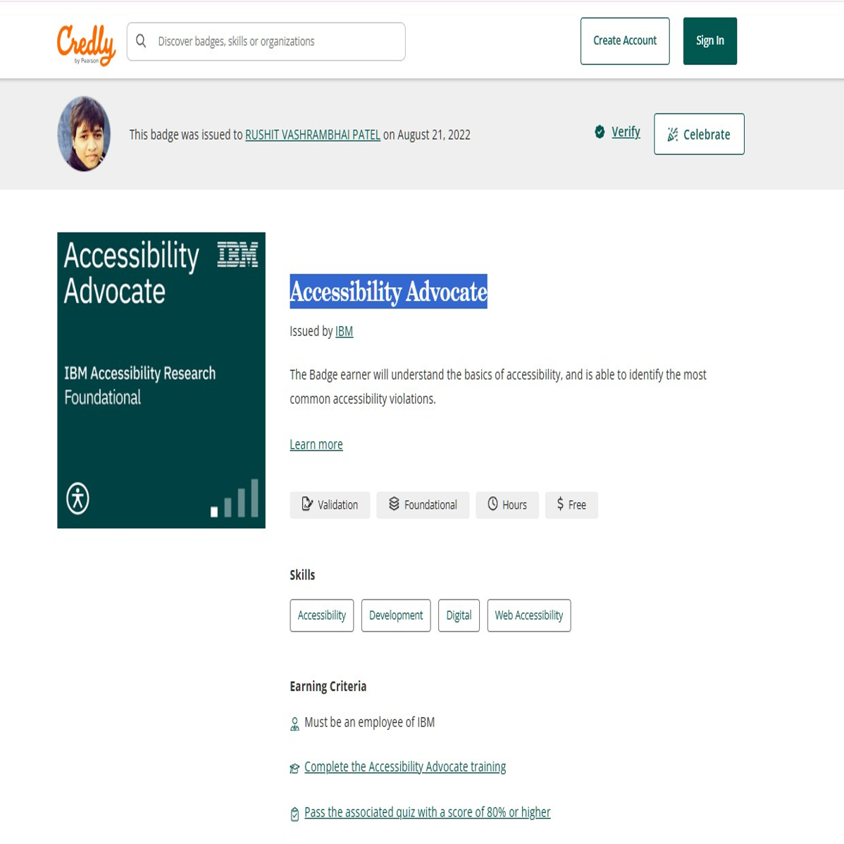 Accessibility Advocate