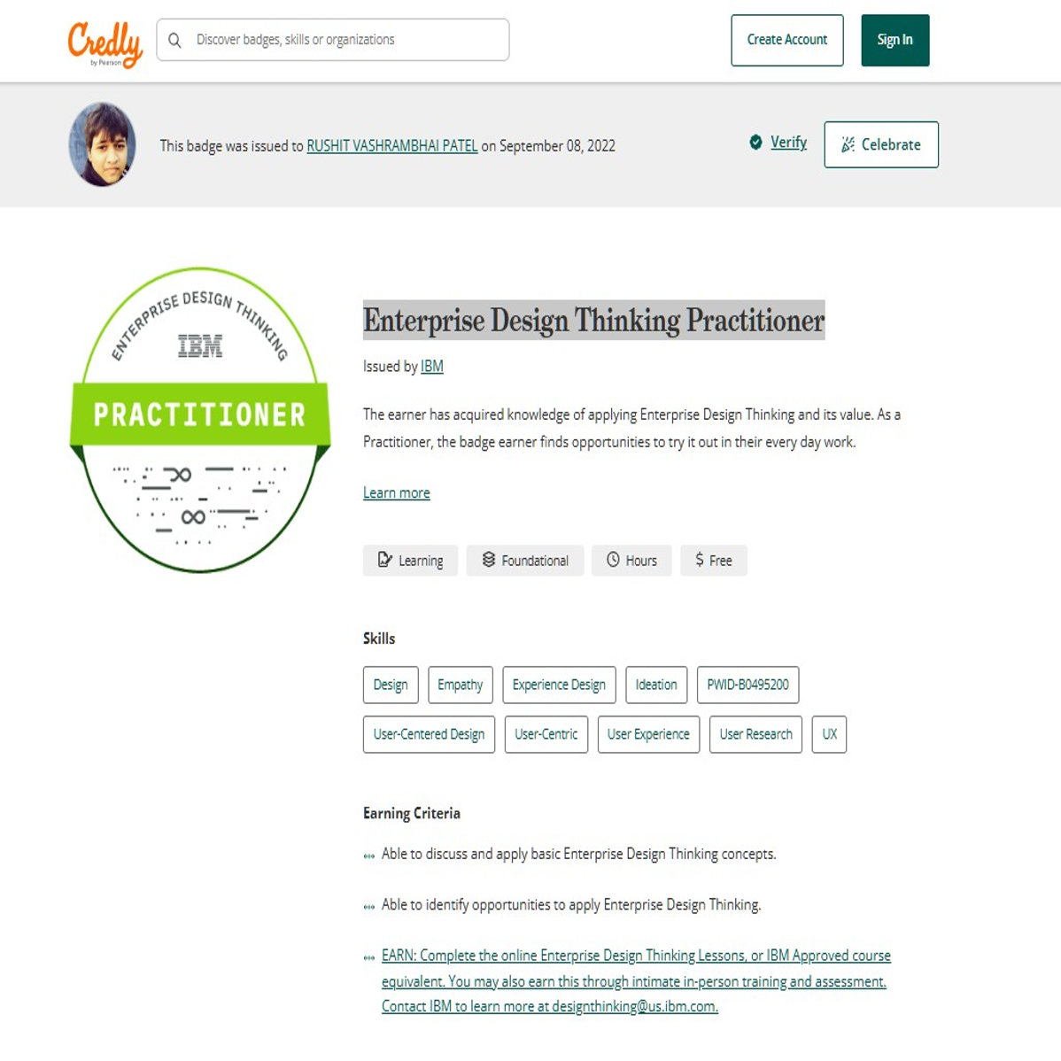IBM Enterprise Design Thinking Practitioner